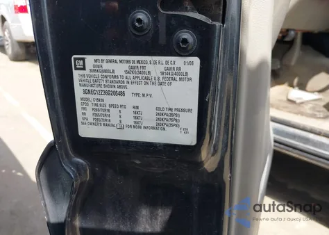 2006 Chevrolet Avalanche 1500 Ls z USA, uszkodzony, nr VIN 3GNEC12Z36G206486